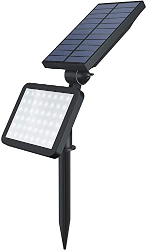OUSFOT Waterproof LED Solar Spotlights with 5 Lighting Modes, Ground Spike for Garden, Outdoor 48