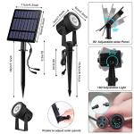6-in-1 RGB Solar Spotlights for Outdoor Use