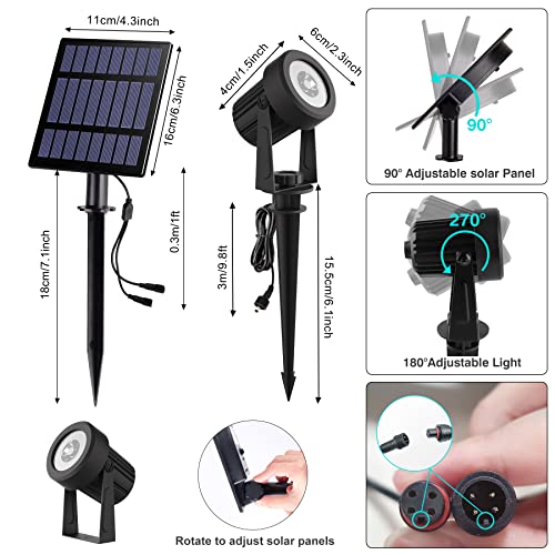 RGB Solar Spotlight Set for Outdoor Ambiance