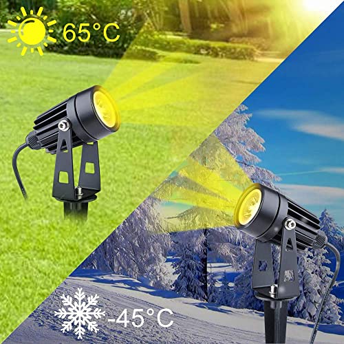 Warm White Solar Garden Spotlights, 2-Pack