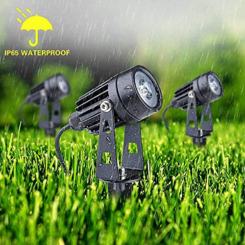 Warm White Solar Garden Spotlights, 2-Pack