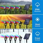 6-in-1 RGB Solar Spotlights for Outdoor Use