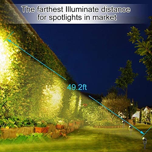 Warm White Solar Garden Spotlights, 2-Pack