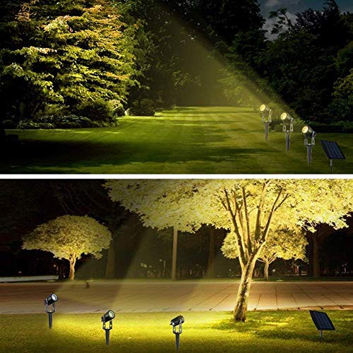 Warm White Solar Garden Spotlights, 2-Pack