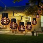 8 Pack Waterproof Hanging Solar Lanterns for Garden