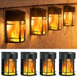 4 Pack Solar Flame Lights for Garden and Patio