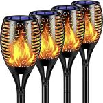 4 Pack Solar Dancing Flame Garden Lights