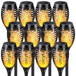 12 Pack Solar Flickering Flame Garden Lights