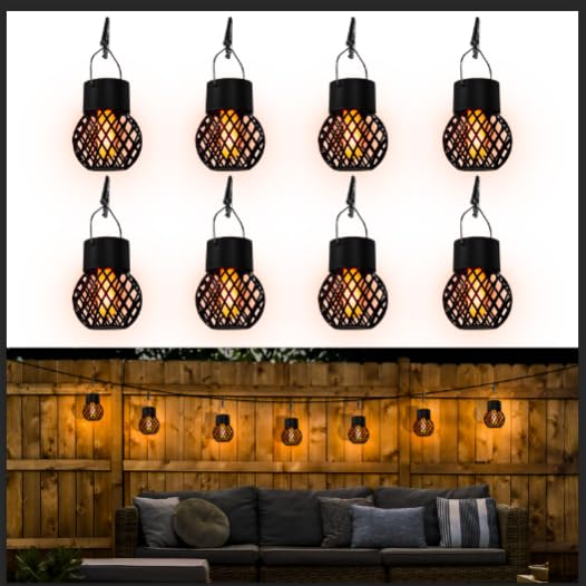 Waterproof Hanging Solar Lanterns for Outdoor Decor
