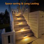 GEARLITE 4-Pack Solar Fence Lights with Colors