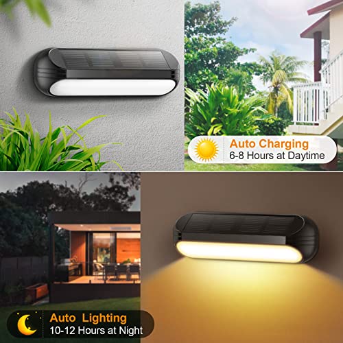 Solar Fence Lights with Multi-Colour Modes - 4 Pack