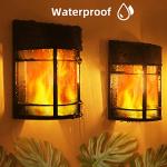 4 Pack Solar Flame Lights for Garden and Patio