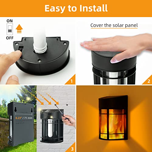 Solar Flame Lights - 4 Pack Outdoor Garden