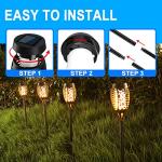 12 Pack Solar Flickering Flame Garden Lights