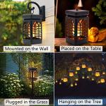 YumCute 2 Pack Solar Flickering Flame Garden Lights