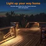 GEARLITE 4-Pack Solar Fence Lights with Colors