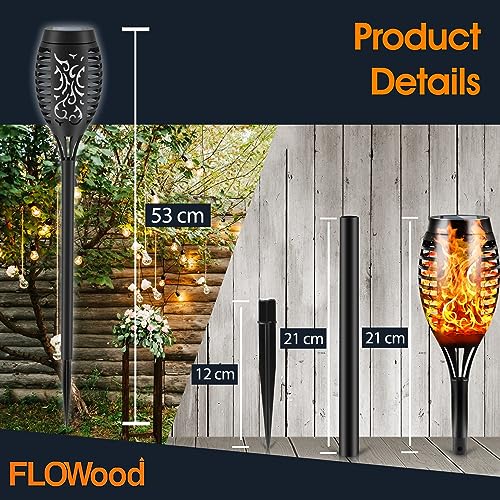 Flowood Solar Torch Lights - 6 Pack, 53cm Tall