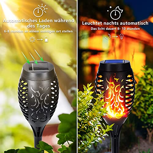 Solar Dancing Flame Lights 8 Pack - NEXVIN Outdoor Decor