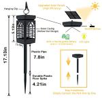 YumCute 2 Pack Solar Flickering Flame Garden Lights