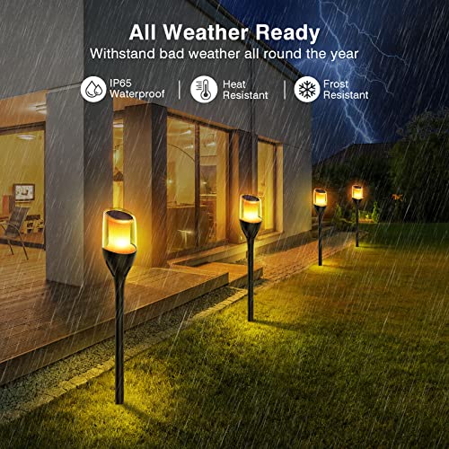 Solar Torch Lights, Waterproof Garden Ornaments for Outdoors