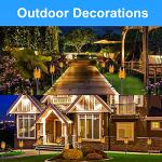 12 Pack Solar Flickering Flame Garden Lights