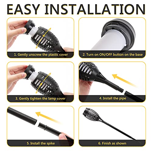 Solar Dancing Flame Lights 8 Pack - NEXVIN Outdoor Decor