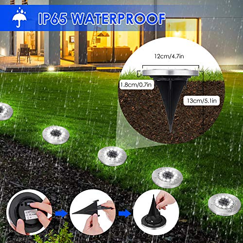 SOLMORE Outdoor Solar Disk Lights - 6 Pack