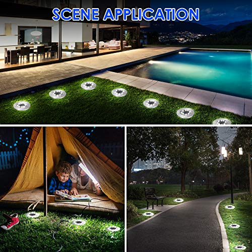 SOLMORE Outdoor Solar Disk Lights - 6 Pack