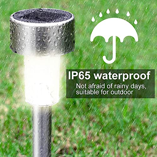 12-Pack Solar-Powered Garden Lights with Upgraded Panel