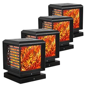 Maxxtek Solar LED Flickering Garden Lights (4 Pack)