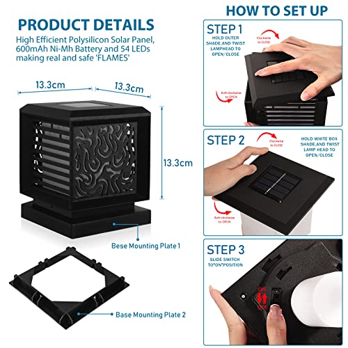 Solar LED Flame Lights for Garden Pathway Decoration