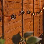 8-Pack Solar Rattan Ball Flame String Lights
