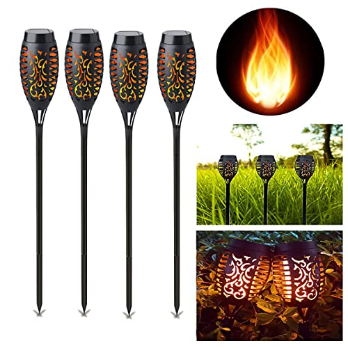 Solar Garden Torch Lights - 4 Pack