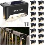 JACKYLED Solar Outdoor Step Lights - 16 Pack
