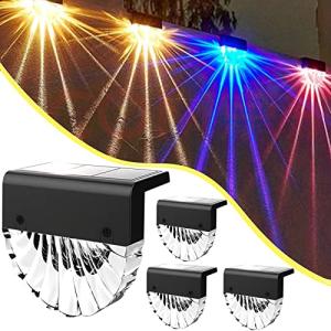 Auting 4-Pack Solar Fence Lights - Warm White