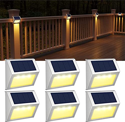 Stylish Solar Fence Lights in Warm White