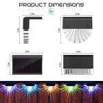 Auting 4-Pack Solar Fence Lights - Warm White