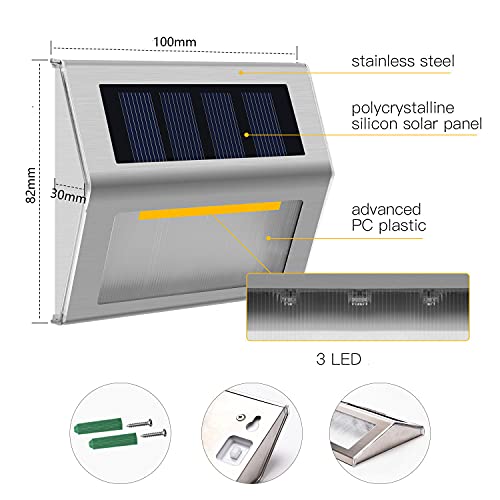 Stylish Solar Fence Lights in Warm White