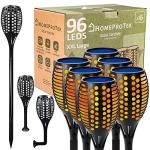96 LED Solar Flame Lights - 6 Pack Garden