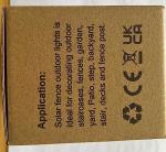 Auting 4-Pack Solar Fence Lights - Warm White