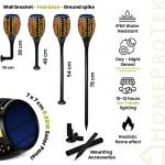 96 LED Solar Flame Lights - 6 Pack Garden