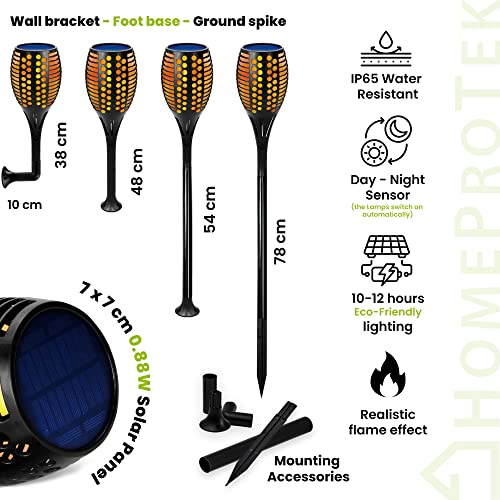 Flame LED Solar Garden Lights - 6 Pack