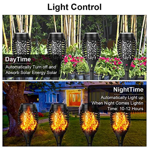 Garden Solar Flame Lights: 6 Pack Waterproof Lantern