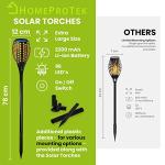 96 LED Solar Flame Lights - 6 Pack Garden