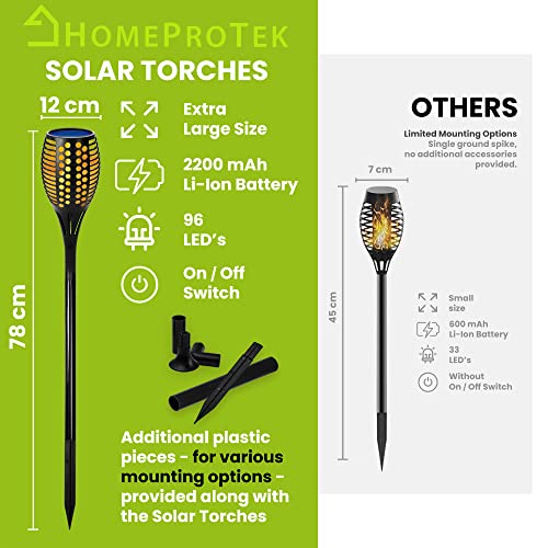 Flame LED Solar Garden Lights - 6 Pack