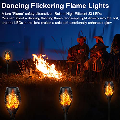 Garden Solar Flame Lights: 6 Pack Waterproof Lantern