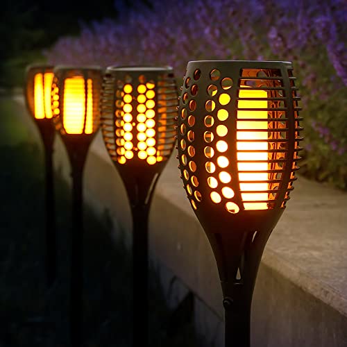 Flame LED Solar Garden Lights - 6 Pack