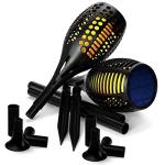 96 LED Solar Flame Lights - 6 Pack Garden