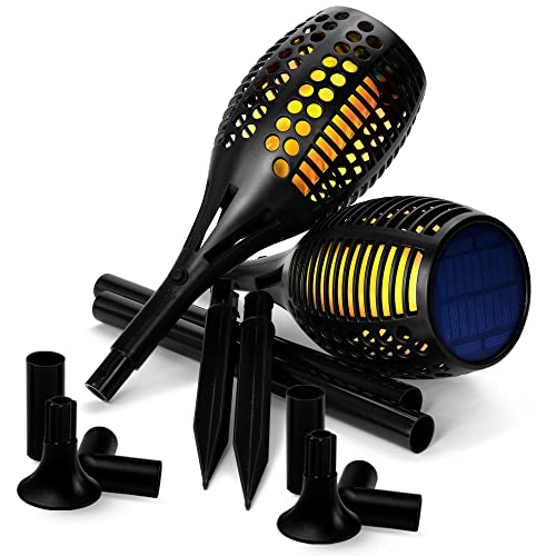 Flame LED Solar Garden Lights - 6 Pack