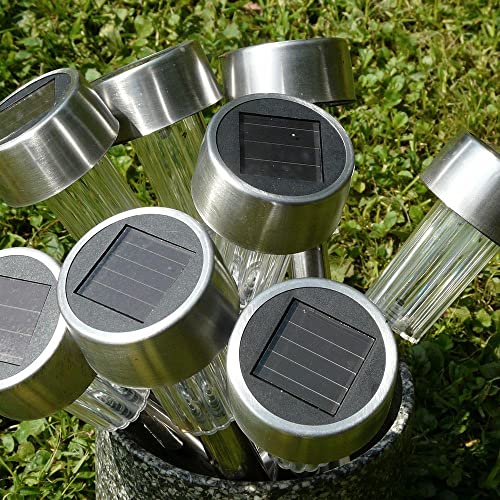 10 Solar Colour Changing LED Garden Stakes